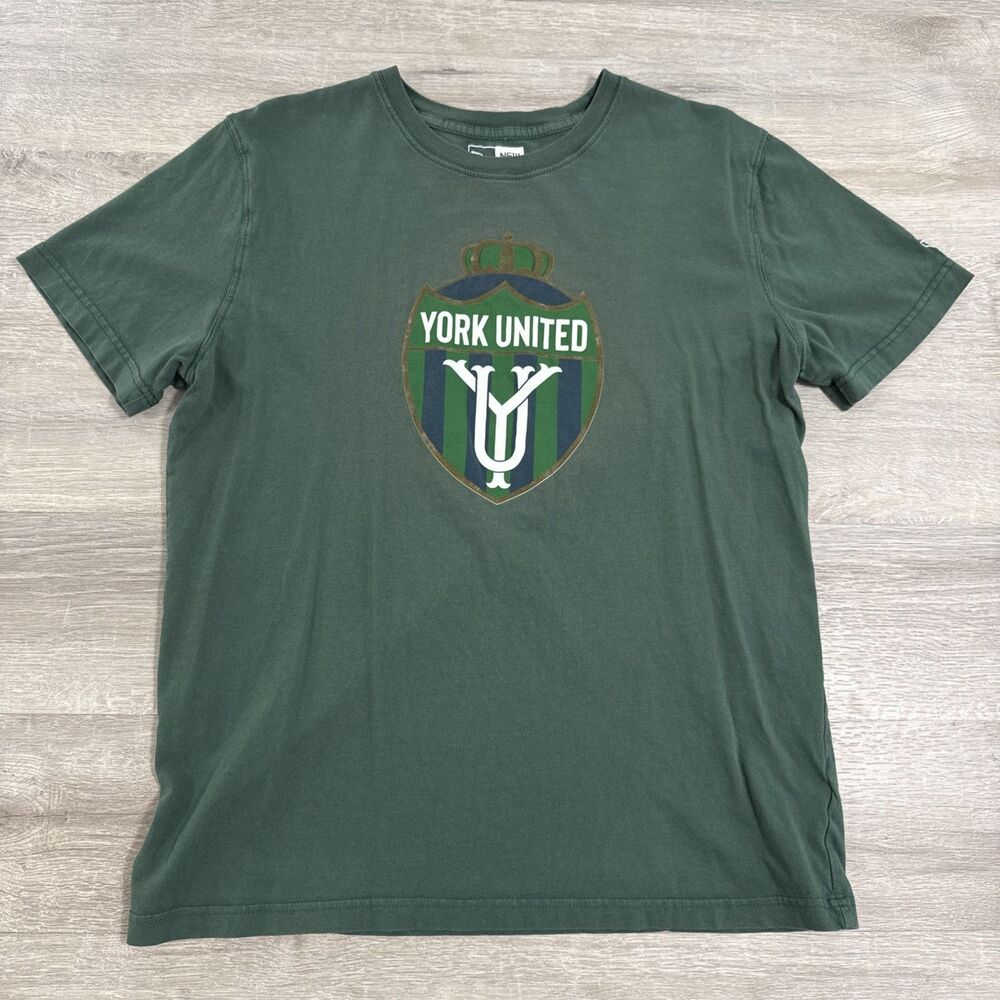 York United FC Soccer Shirt New Era Men’s Green Large Cotton CPL Toronto Tee